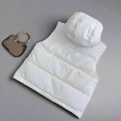 *PRE-ORDER* WHITE PUFFER VEST