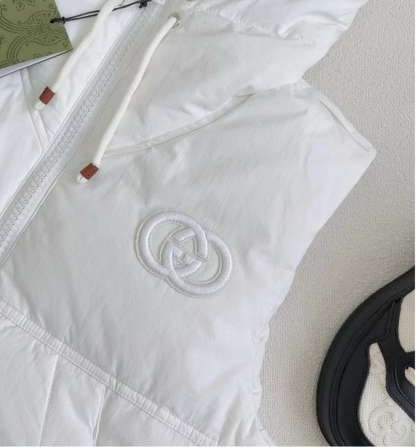 *PRE-ORDER* WHITE PUFFER VEST