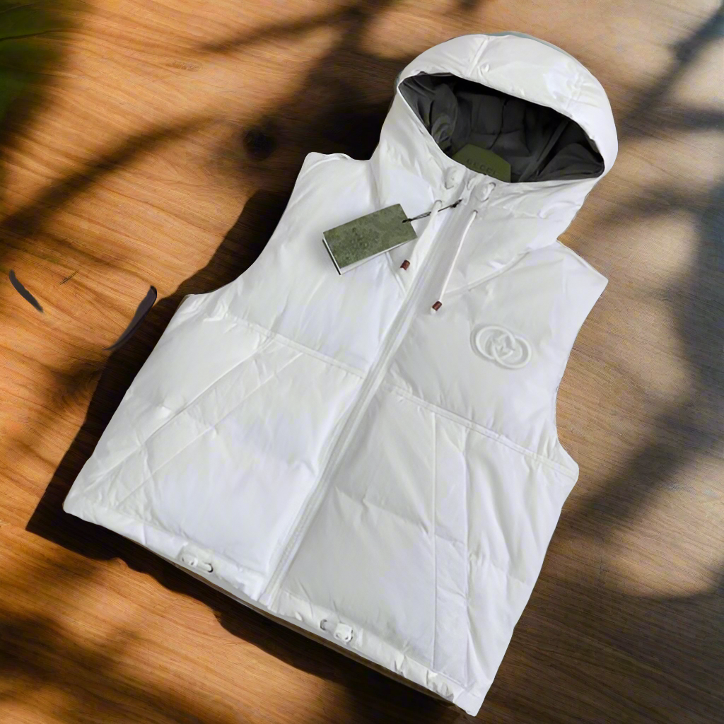 *PRE-ORDER* WHITE PUFFER VEST